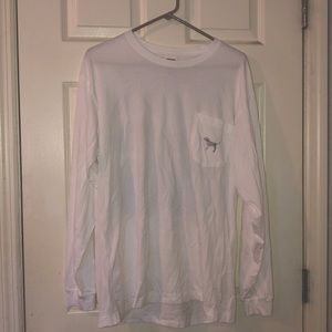 PINK Victoria’s Secret Long Sleeve White Shirt